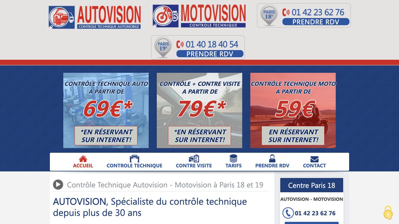 Capture du site de AB 26 · Paris